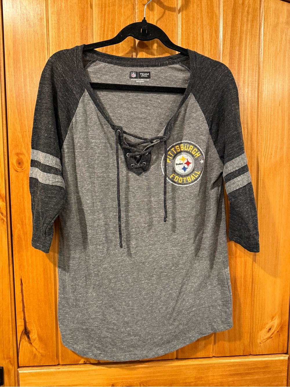 Steelers Lace-up 3/4 length shirt